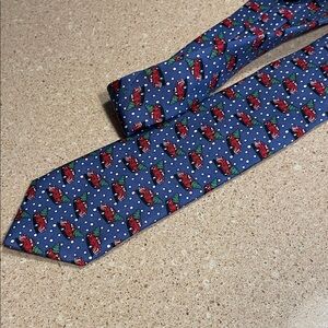 Vineyard Vines Blue and Red Holiday Tie
